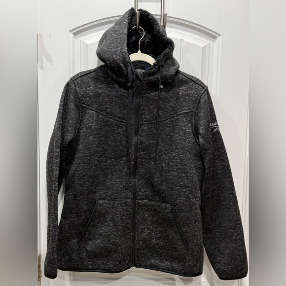 Reebok Men’s Size L Faux Fur Sherpa Lined Full Zip Hoodie Jacket NWT